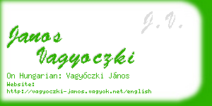 janos vagyoczki business card